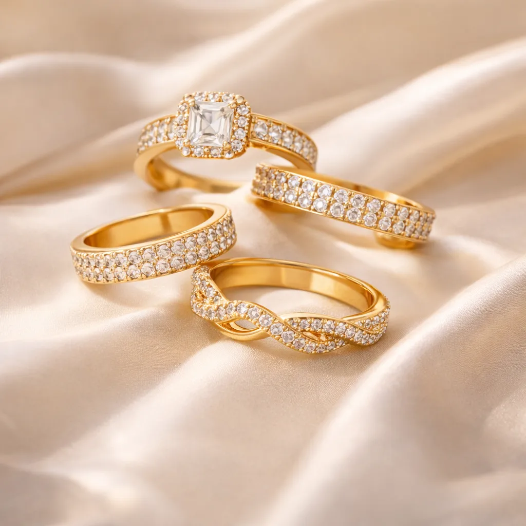 Glozya 18K Gold Plated Rings