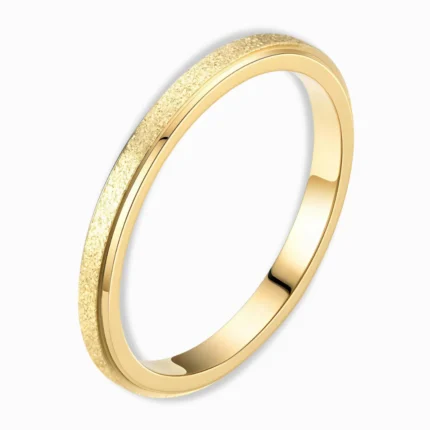 18K Gold Plated Minimalist Band Ring – Sleek & Waterproof