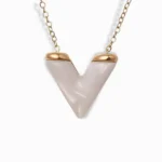 18K Gold Plated V-Shaped Necklace with a minimalist design.