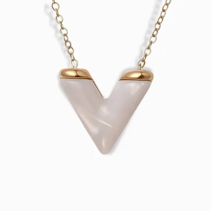 18K Gold Plated V-Shaped Necklace with a minimalist design.
