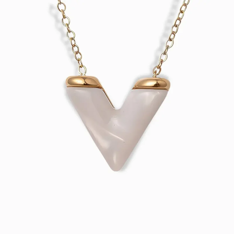 18K Gold Plated V-Shaped Necklace with a minimalist design.